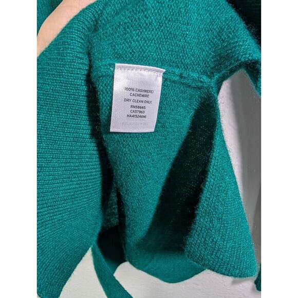 Halogen 100% Cashmere V Neck Sweater Green Size Small - Picture 5 of 8